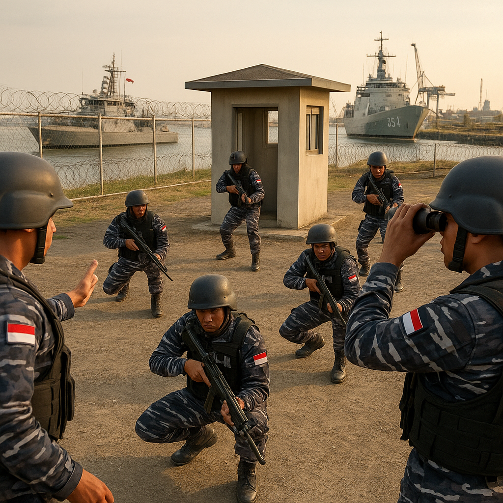 Bedah Formasi 'Diamond Defense' dalam Latihan Perimeter Security TNI AL di Pangkalan Surabaya