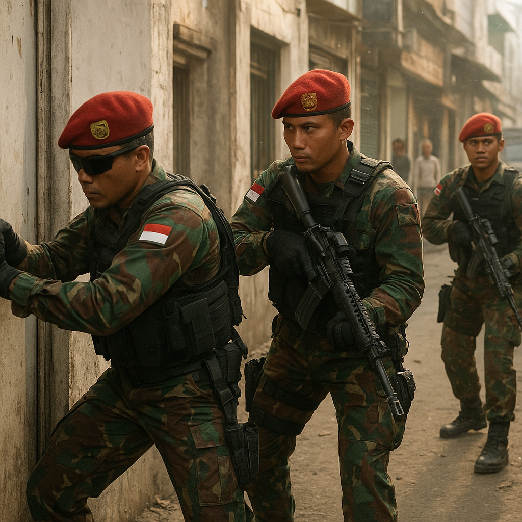 Kopassus Latih Urban Combat dengan Teknik Breaching dan Clearing Bertahap - Kompas.com