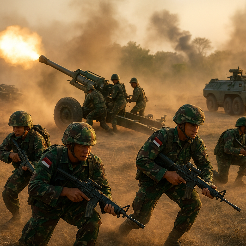 Latihan Combined Arms Operation TNI dengan Integrasi Artillery dan Infantry