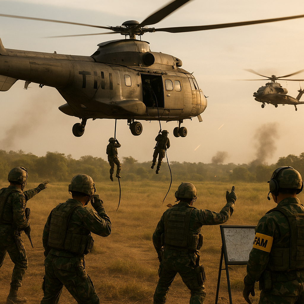 Doktrin Air Assault TNI AU: Skema Insertion dan Extraction Pasukan dengan Helikopter Serang dan Transport