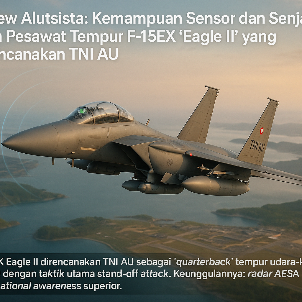 Review Alutsista: Kemampuan Sensor dan Senjata pada Pesawat Tempur F-15EX 'Eagle II' yang Direncanakan TNI AU
