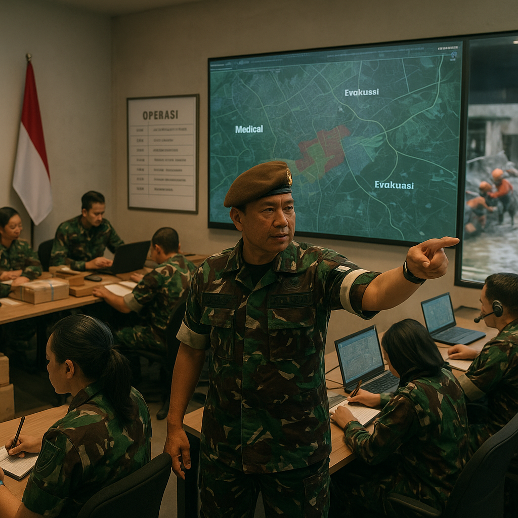 Latihan Komando: Simulasi Penanganan Krisis Kemanusiaan dan Bencana oleh Puspom TNI