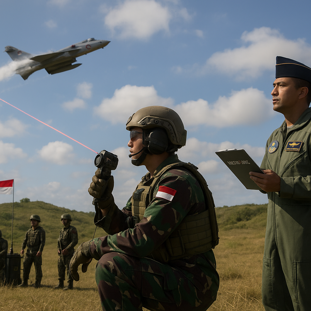 Simulasi Serangan Udara-Topang-Darat (Close Air Support) dalam Latihan TNI AU dan AD