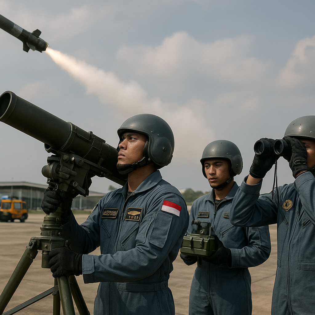 Latihan Penembakan Rudal Pertahanan Udara RBS-70 oleh Paskhas TNI AU