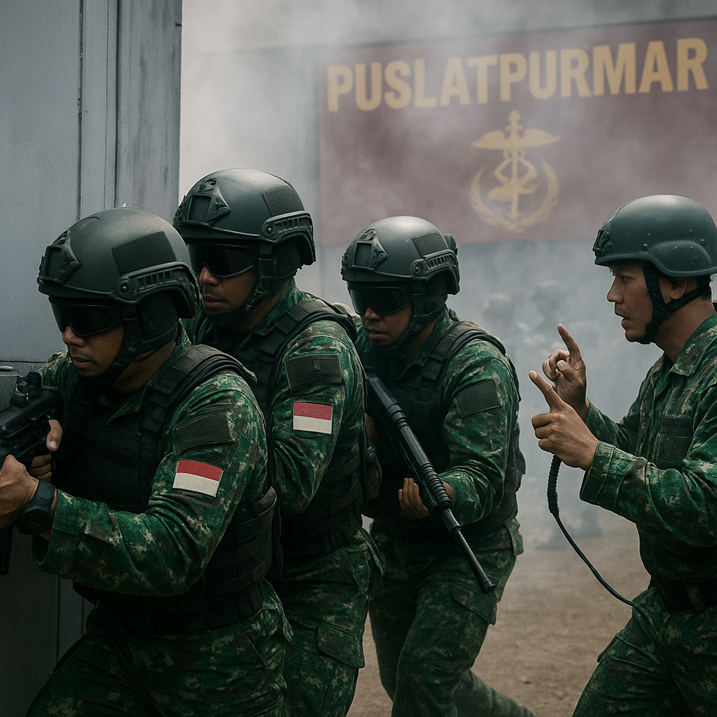 Pusat Pelatihan Tempur Marinir Gelar Latihan Tempur Jarak Dekat (CQB) Intensif