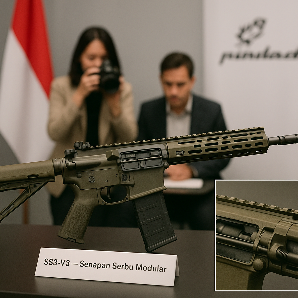Pindad Perkenalkan Senapan Serbu SS3-V3 dengan Fitur Modular dan Mekanisme Gas Piston