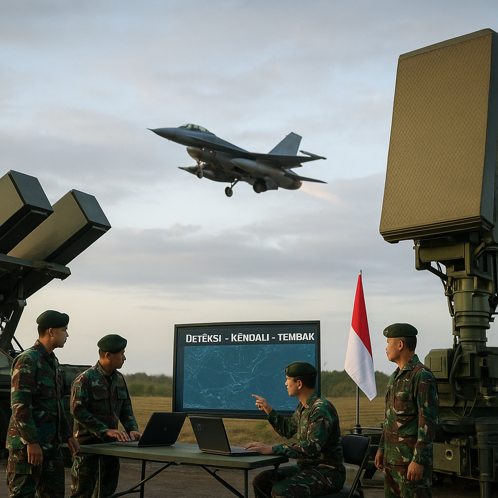 Simulasi 'Integrated Air Defense' TNI Gabungkan Radar, Rudal, dan Fighter Intercept