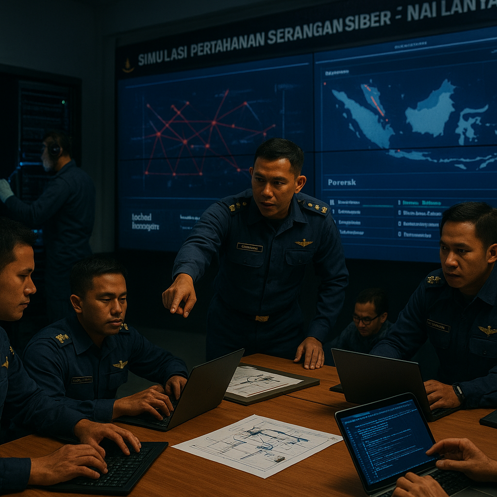 TNI AL Gelar Simulasi Pertahanan Serangan Siber Terintegrasi di Pusat Komando Lantamal III