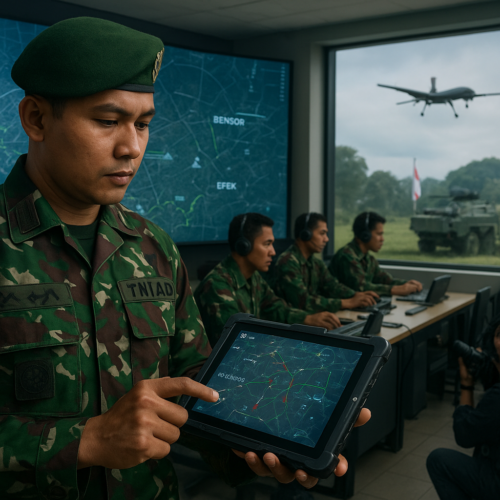 TNI AD Uji Coba Sistem Komando dan Kendali Digital Terintegrasi dalam Latihan Yudha Dharma