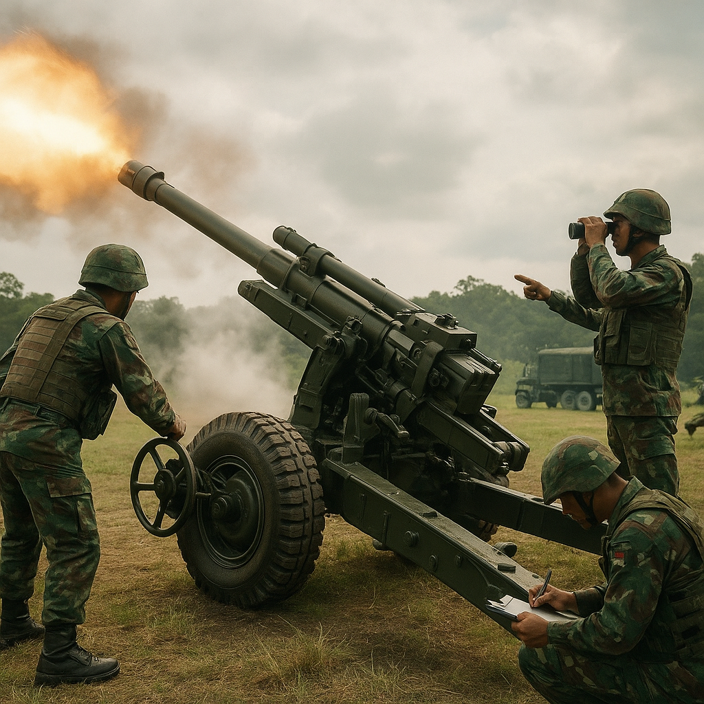 Pusat Pendidikan Artileri Medan TNI AD Gelar Latihan Tembak Senjata Organik