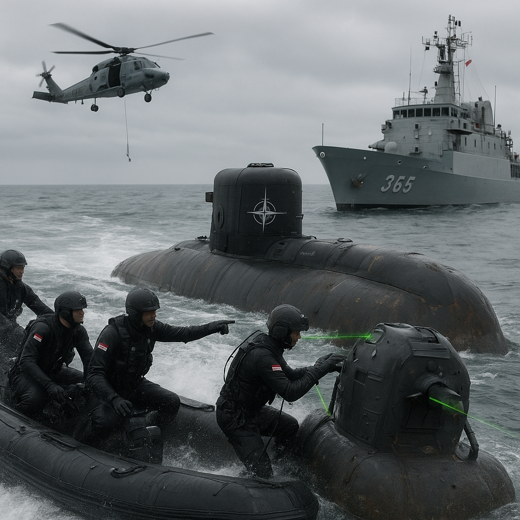 Simulasi Penyelamatan Kapal Selam (Submarine Rescue) oleh KOPASKA dengan NATO Standard Procedure