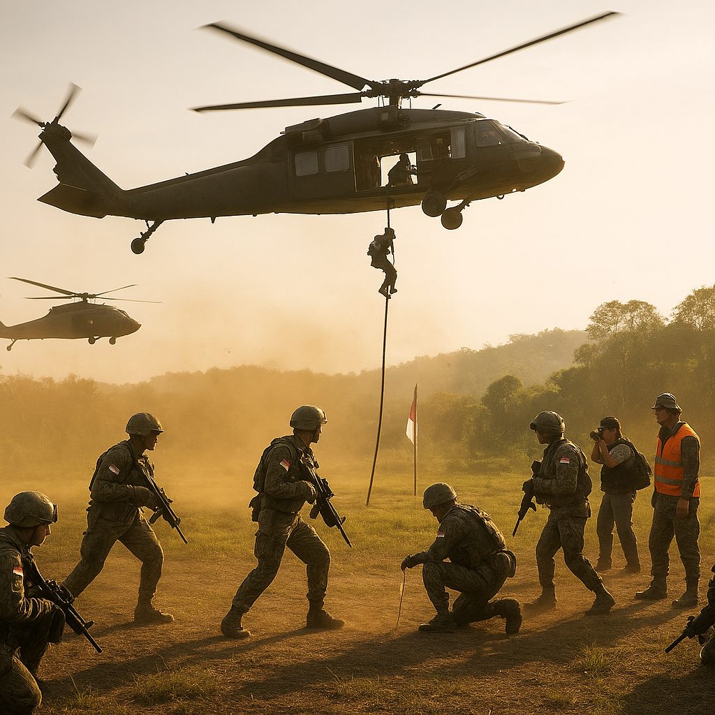 Simulasi Penyerbuan Helikopter (Heliborne Assault): Tahapan dan Formasi Tempur