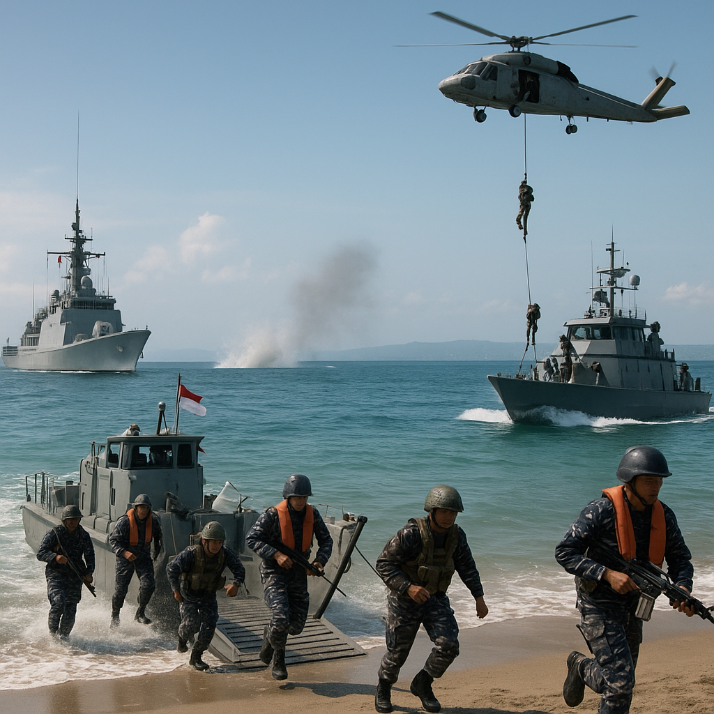 Matangkan Strategi Tempur, Satuan TNI AL Gelar Simulasi Multi-Skenario di Laut Jawa