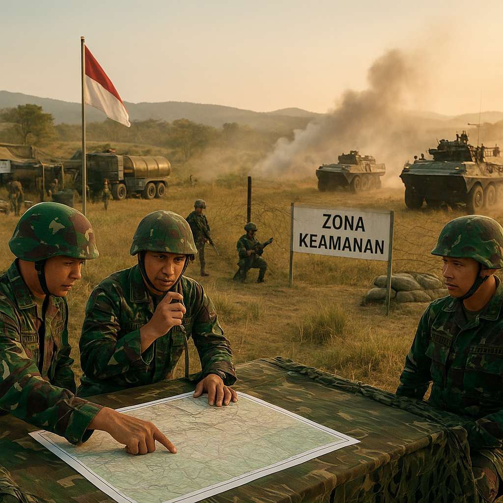 Simulasi Command Post Exercise (CPX) Brigade Infanteri 16 dengan Skenario Pertahanan Berlapis di Perbatasan