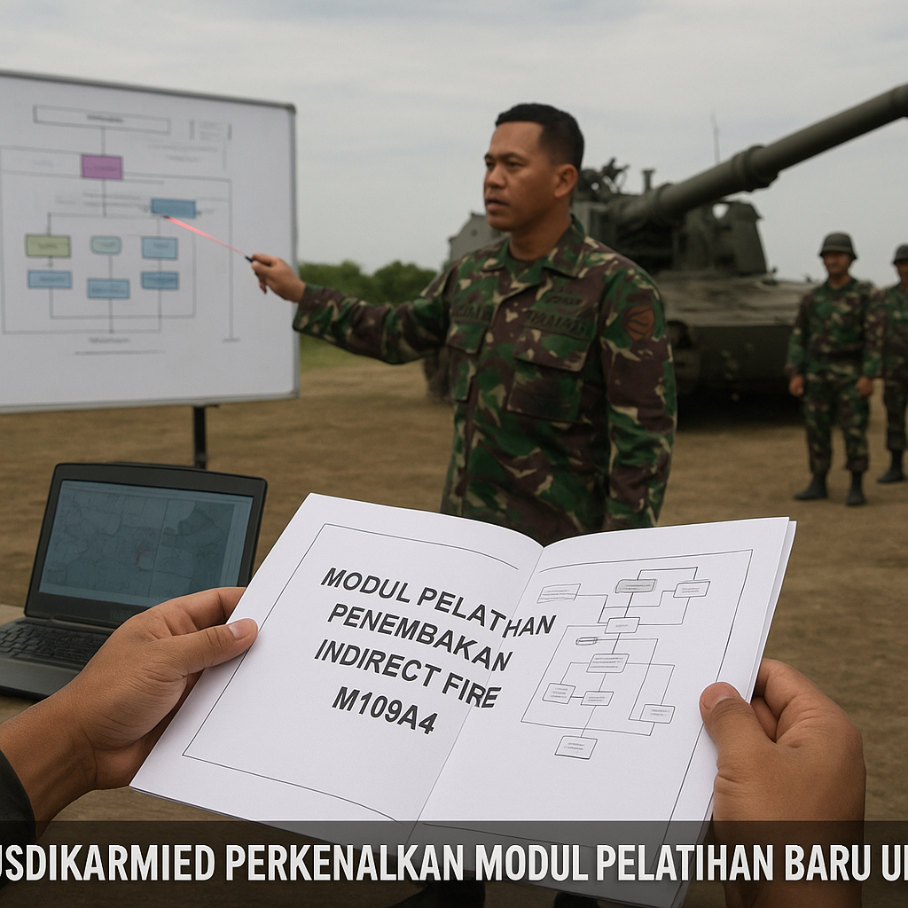 Pusat Pendidikan Artileri Medan (Pusdikarmed) Perkenalkan Modul Pelatihan Baru untuk Penembakan Senjata Howitzer M109A4