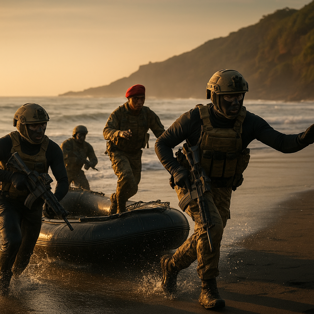 Denjaka dan Kopassus Gelar Latihan Amphibious Raid di Pantai Selatan Jawa