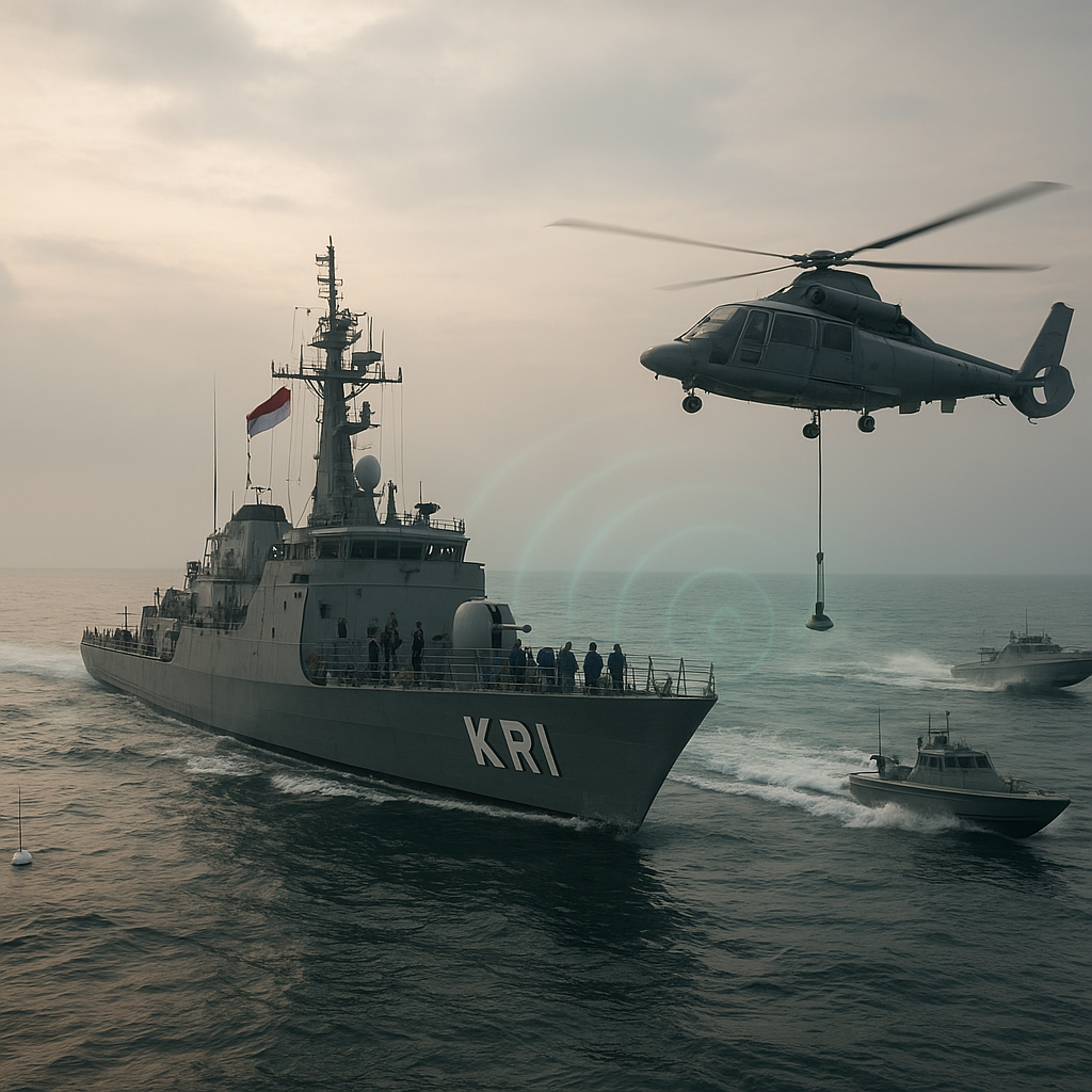 Bedah Taktik: Simulasi Penangkalan Anti-Submarine Warfare (ASW) KRI di Selat Malaka
