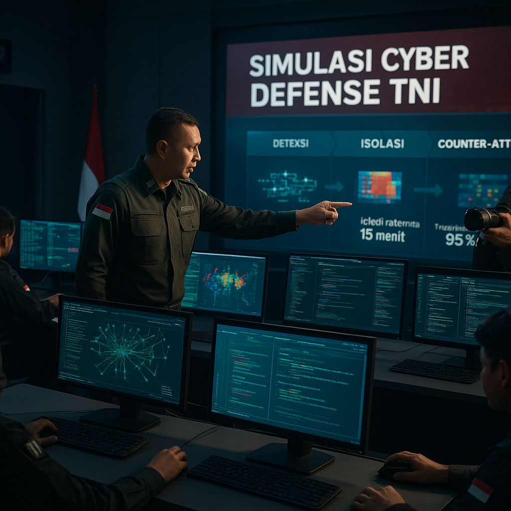 Simulasi Cyber Defense TNI: Analisis Prosedur Counter-Attack dan Isolasi Ancaman