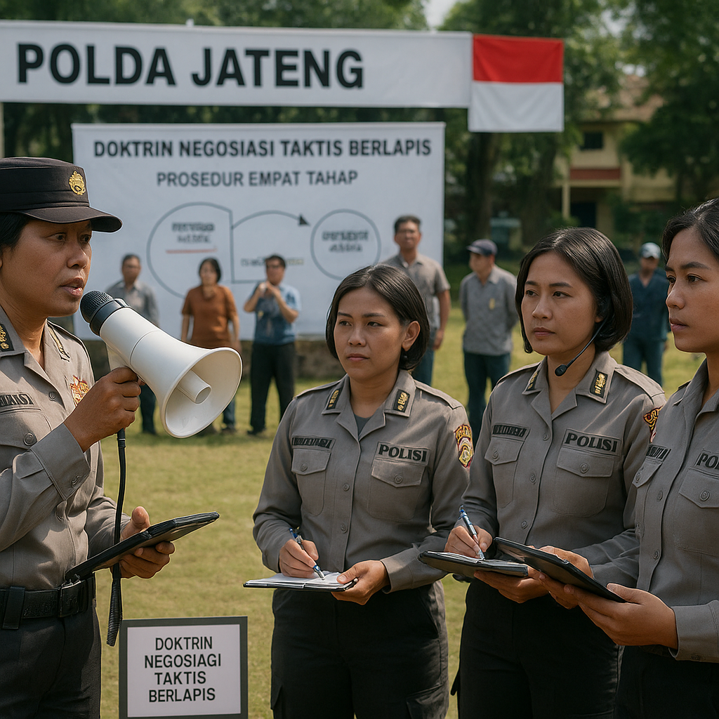 Polda Jateng Latih 185 Polwan Negosiator Aksi Massa