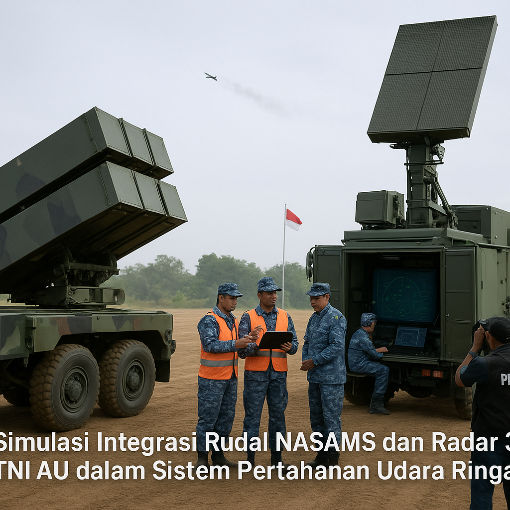 Simulasi Integrasi Rudal NASAMS dan Radar 3D TNI AU dalam Sistem Pertahanan Udara Ringan