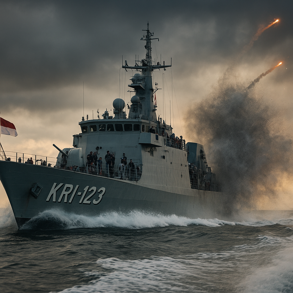 Uji Coba Taktik Penghindaran Rudal oleh KRI dengan Sistem Soft-Kill dan Manuver Zig-Zag