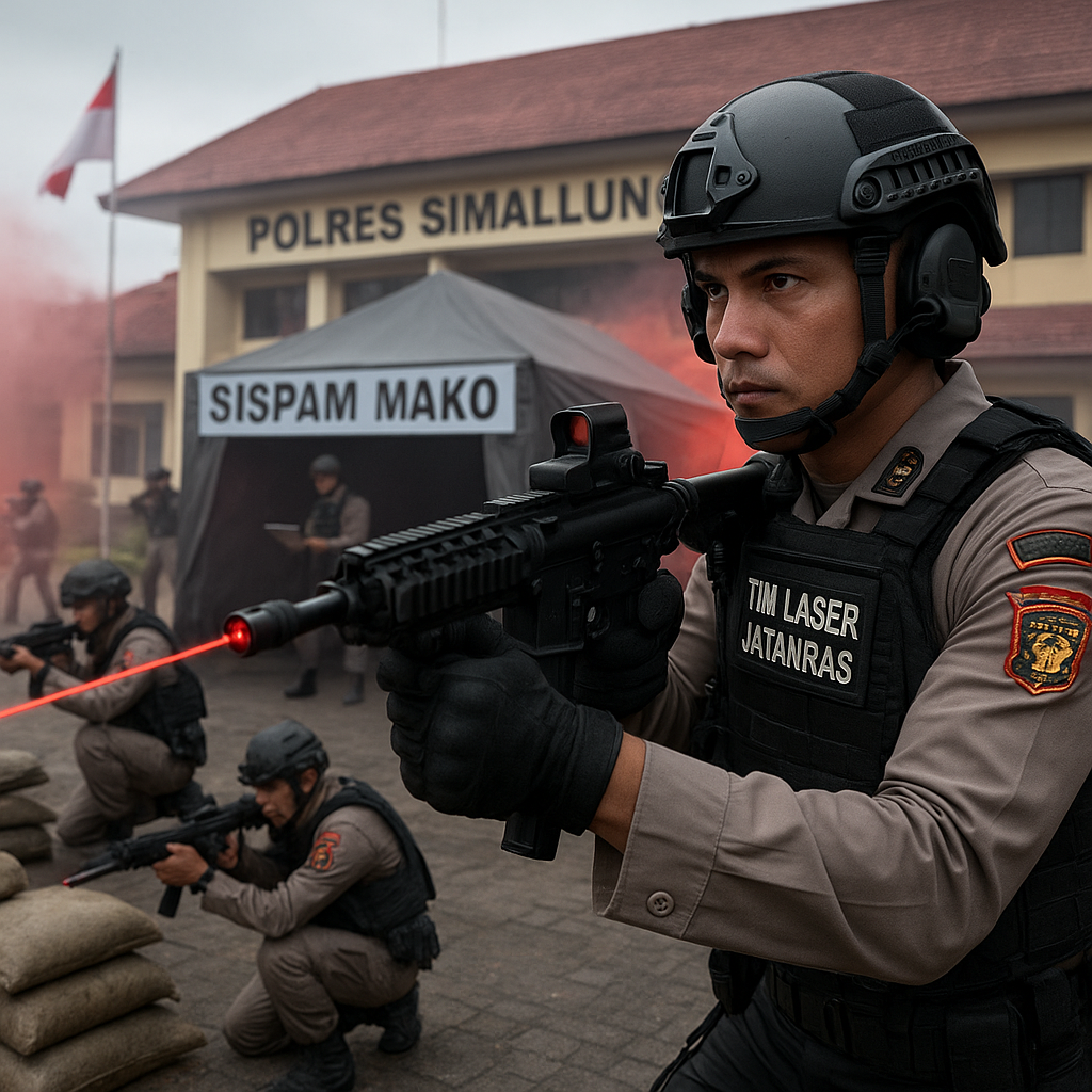 Tim Laser Jatanras Polres Simalungun Digeber! Sispam Mako Situasi Merah Jadi Ajang Uji Kesiapan Tempur Tanpa Kompromi