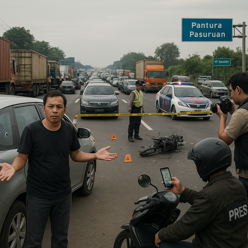 Demo Peluru Nyasar Bikin Jalan Pantura Pasuruan Macet 5 Km, Sopir Pasrah