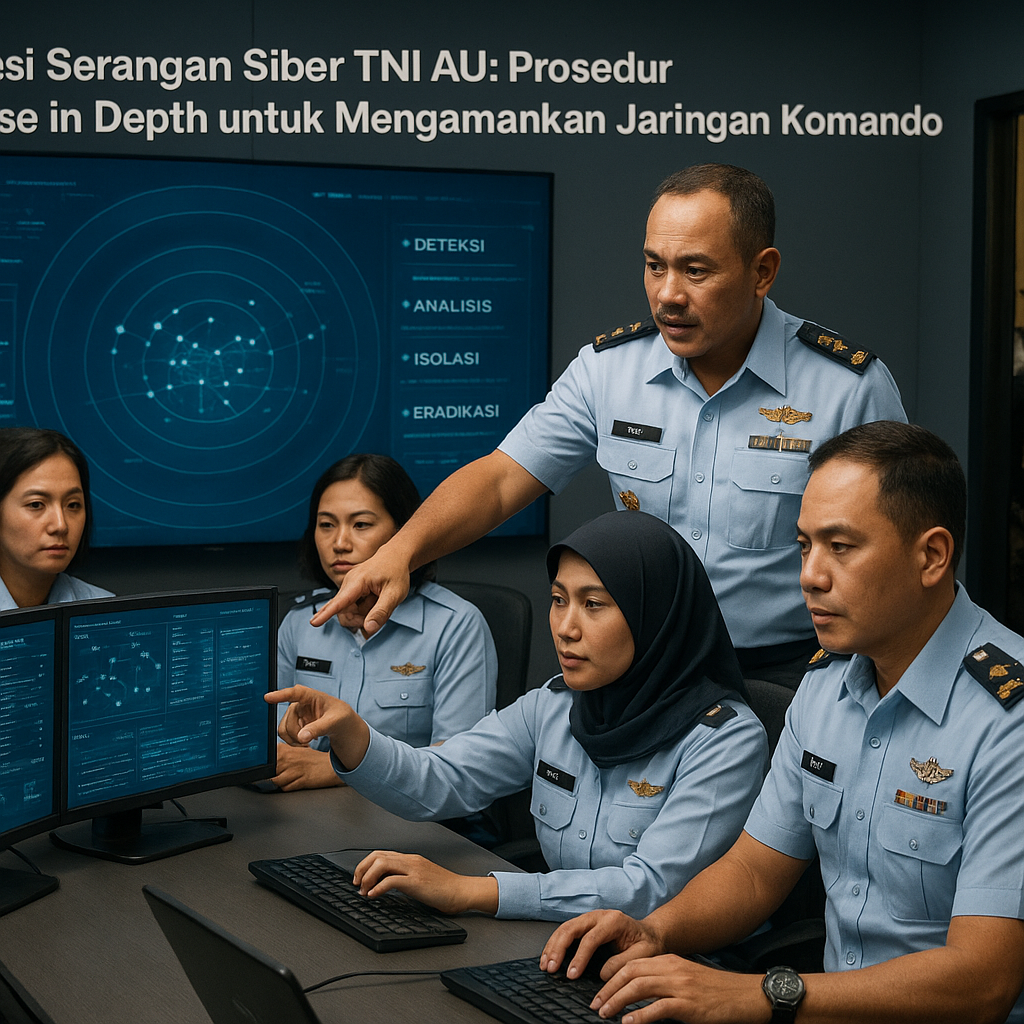Simulasi Serangan Siber TNI AU: Prosedur Defense in Depth untuk Mengamankan Jaringan Komando