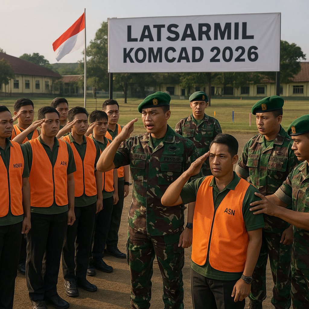 Enam Lemdik TNI akan Mendidik 2.000 ASN untuk Latsarmil Komcad 2026