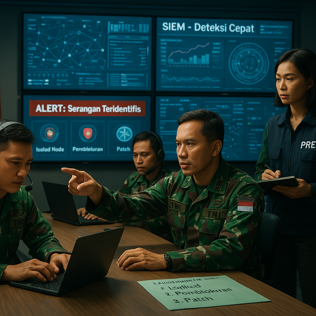 Simulasi Cyber Defense TNI: Langkah-langkah Mitigasi Serangan Digital pada Sistem Komando