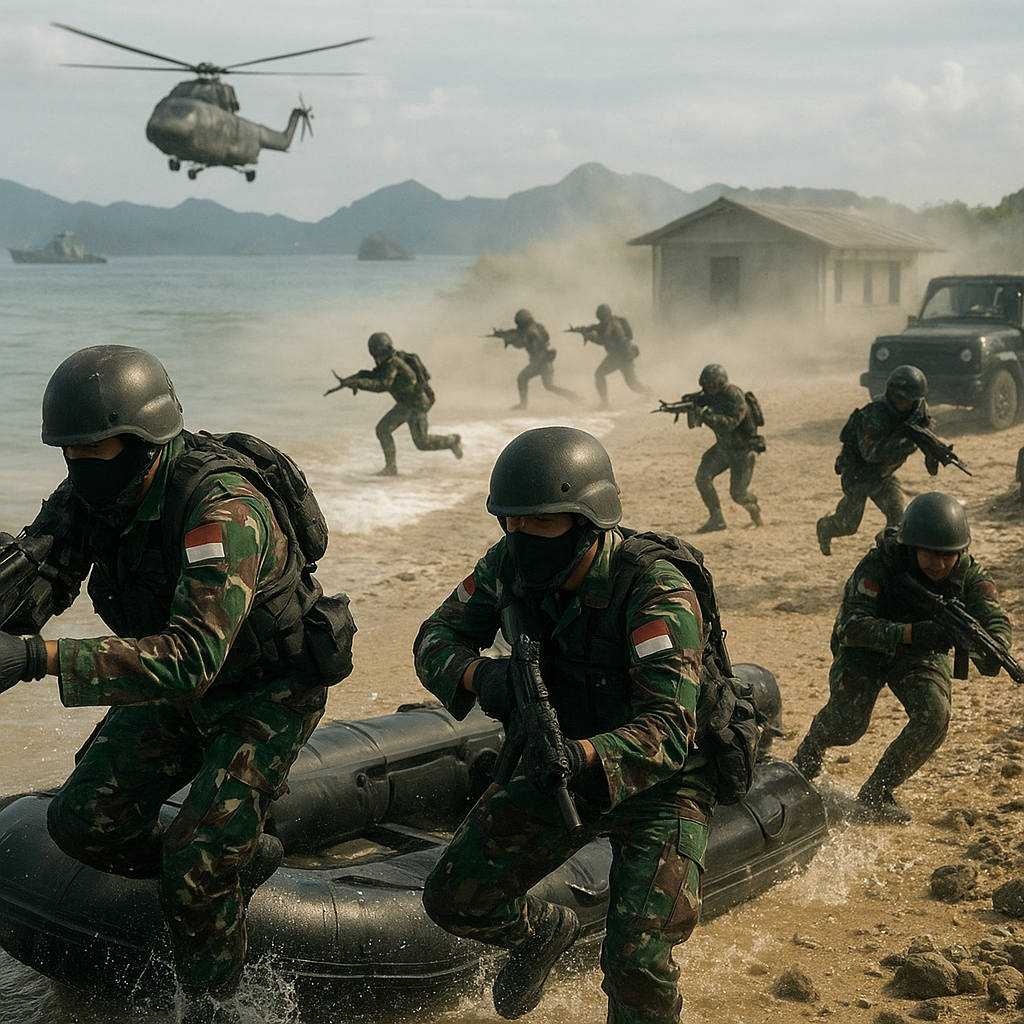 TNI AD Gelar Latihan Anti-Teror Jala Bhakti Di Pulau Natuna