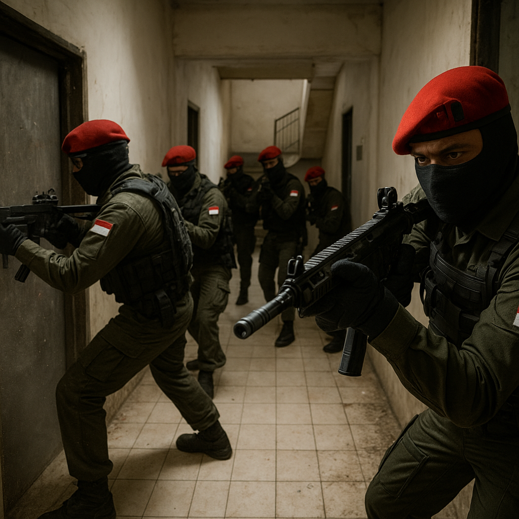Kopassus Bedah Taktik Close Quarters Battle (CQB) untuk Urban Warfare