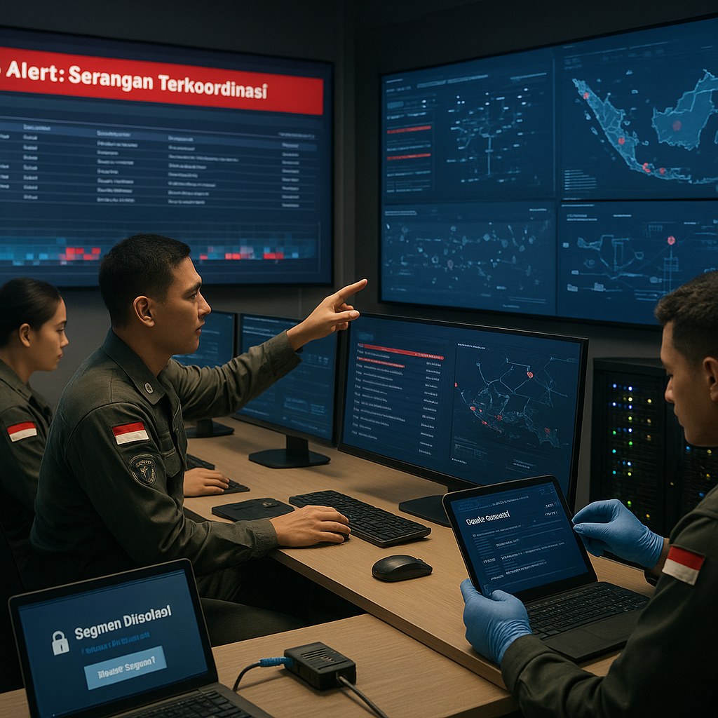 Simulasi Cyber Defense Exercise oleh Satuan Siber TNI