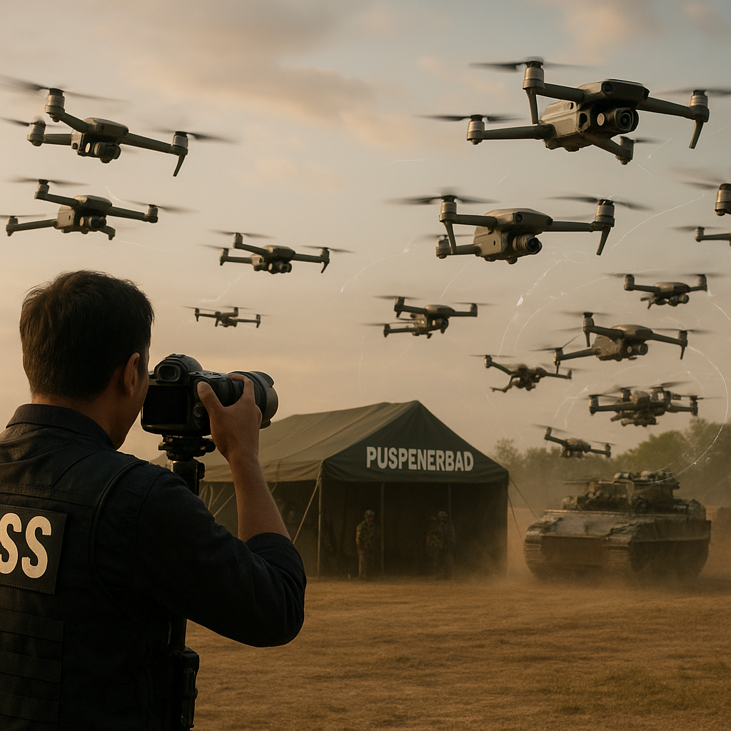 Simulasi Serangan Drone Swarm oleh Puspenerbad, Ini Algoritma dan Formasi Penyerangan yang Diterapkan