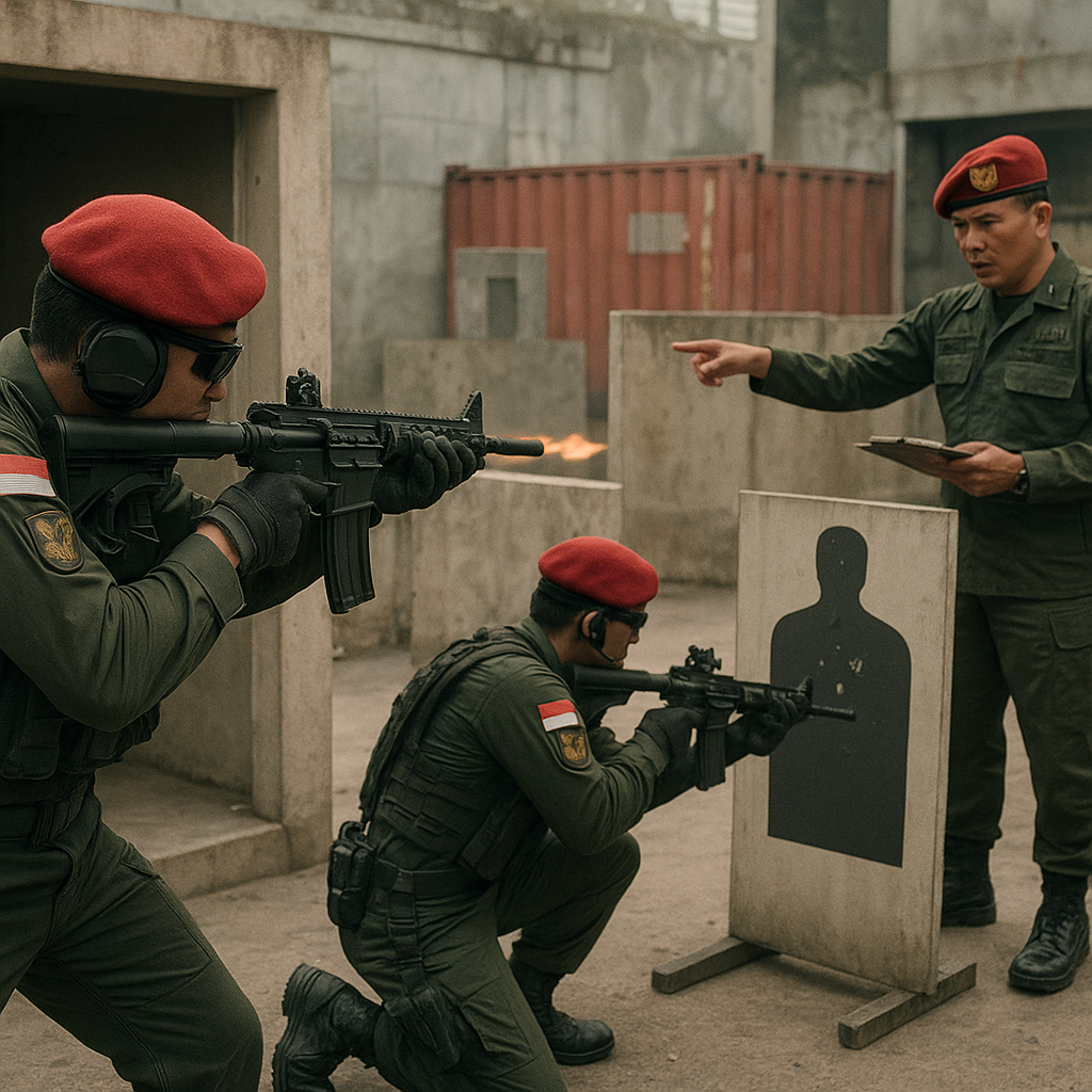 Pelatihan Advanced Marksmanship Kopassus: Teknik 'Double Tap' dan 'Mozambique Drill' untuk CQB