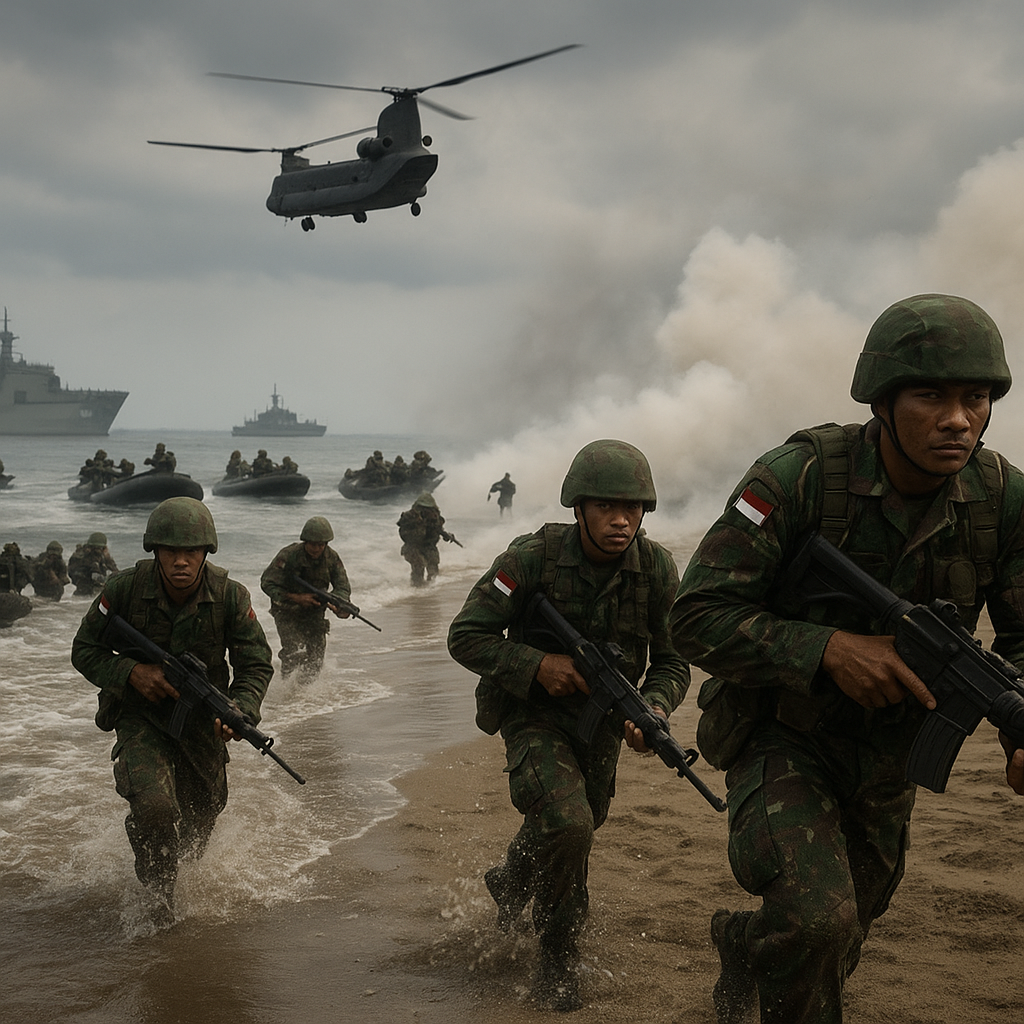 Analisis Taktik Latihan Amphibious Raid TNI AL di Banten: Tahapan Pendaratan Pasukan Marinir