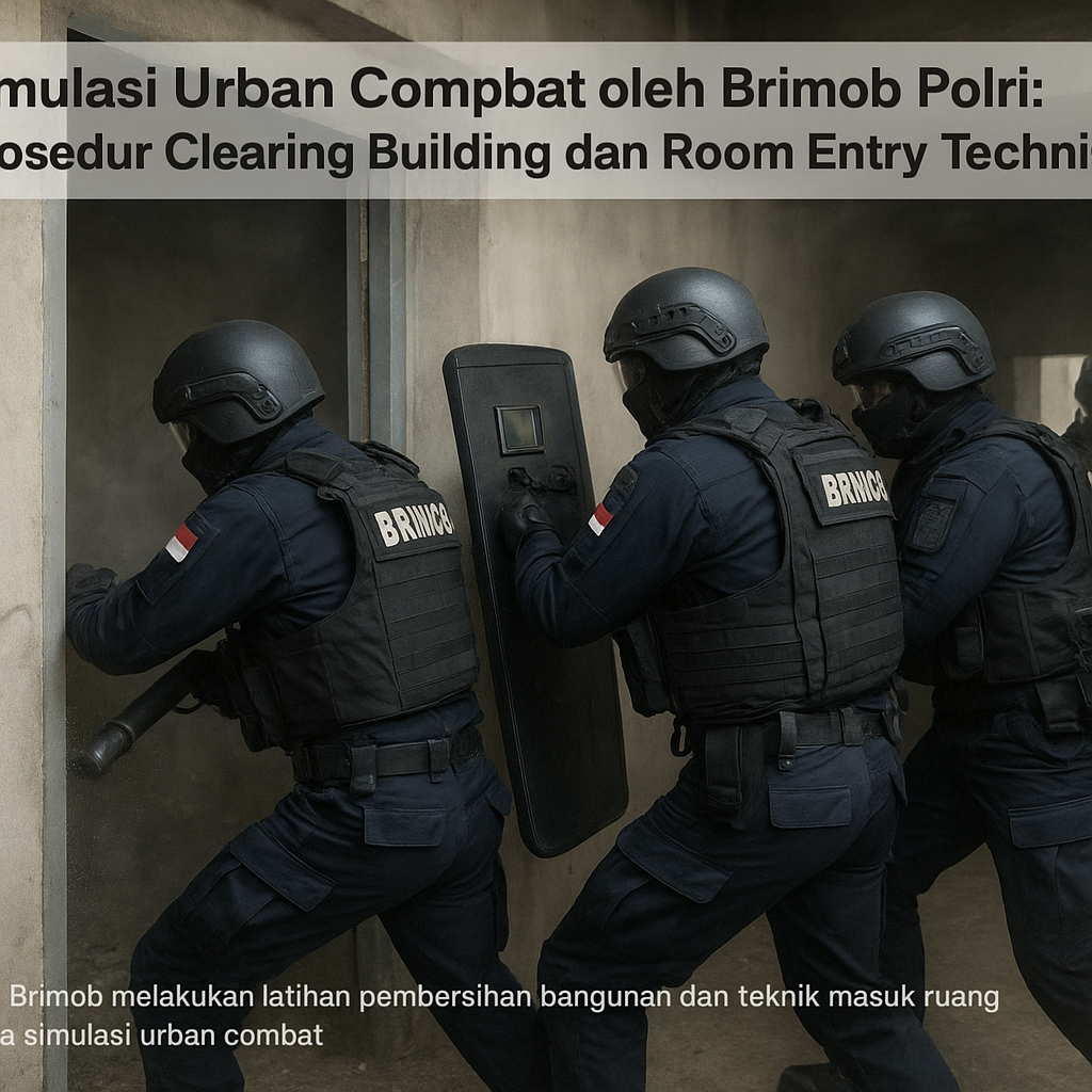 Simulasi Urban Combat oleh Brimob Polri: Prosedur Clearing Building dan Room Entry Technique