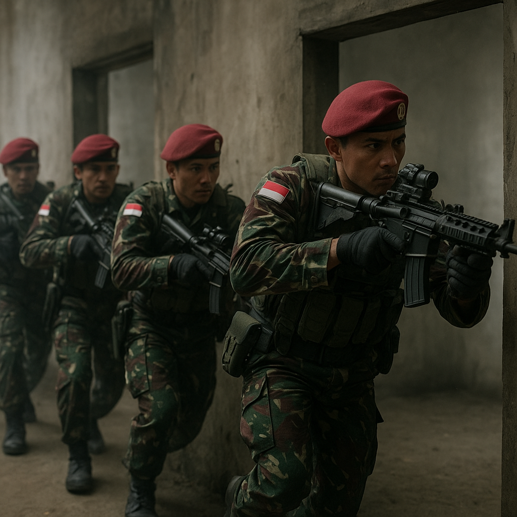 Bedah Teknik dan Formasi Latihan Close Quarter Battle (CQB) Kopassus TNI AD