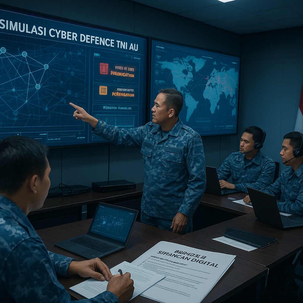 Simulasi Cyber Defence TNI AU: Prosedur Tanggap Serangan Digital pada Sistem Komando dan Kendali