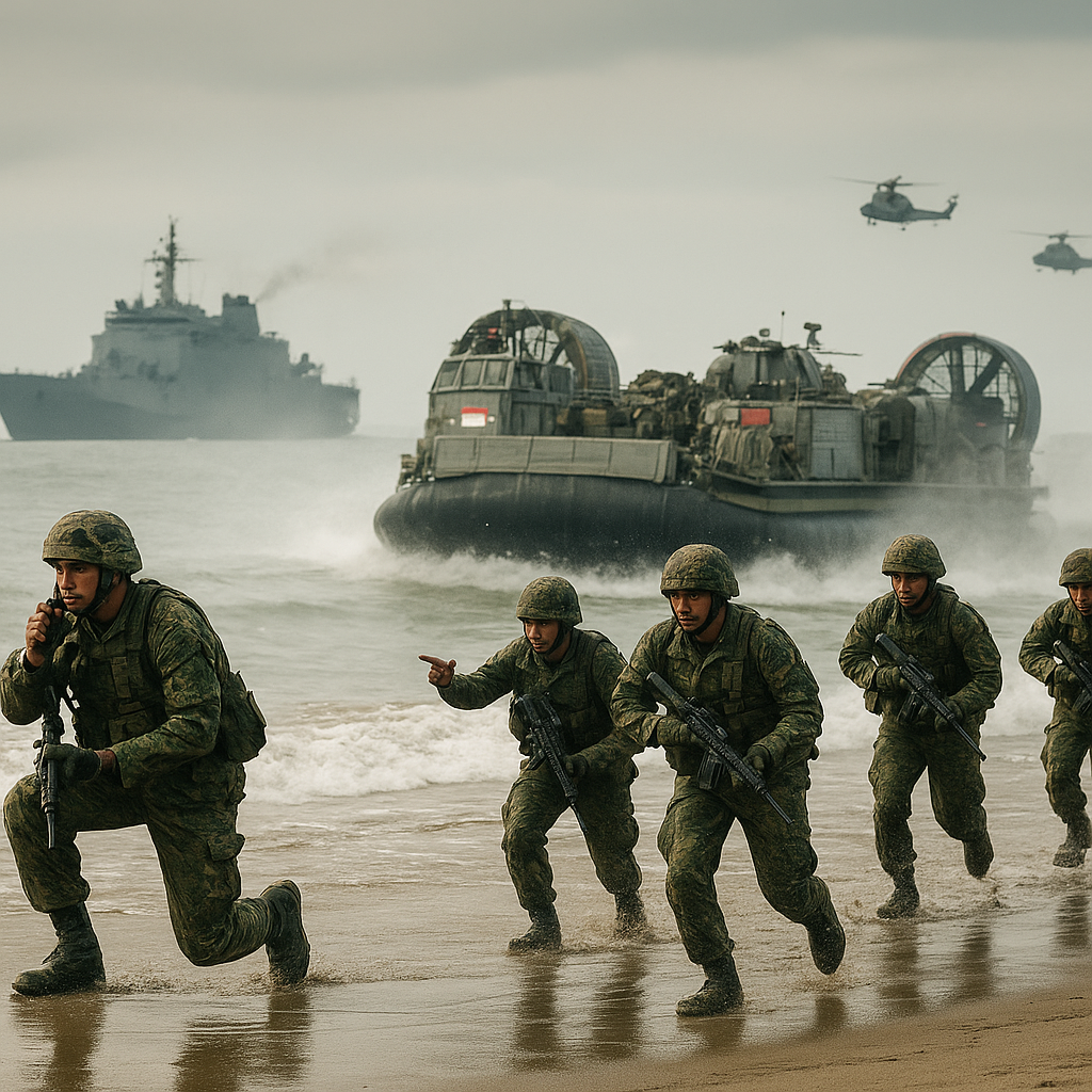 Latihan Amphibious Raid Batalyon Marinir: Detail Tahapan Assault dari Kapal ke Pantai (Ship-to-Shore Movement)