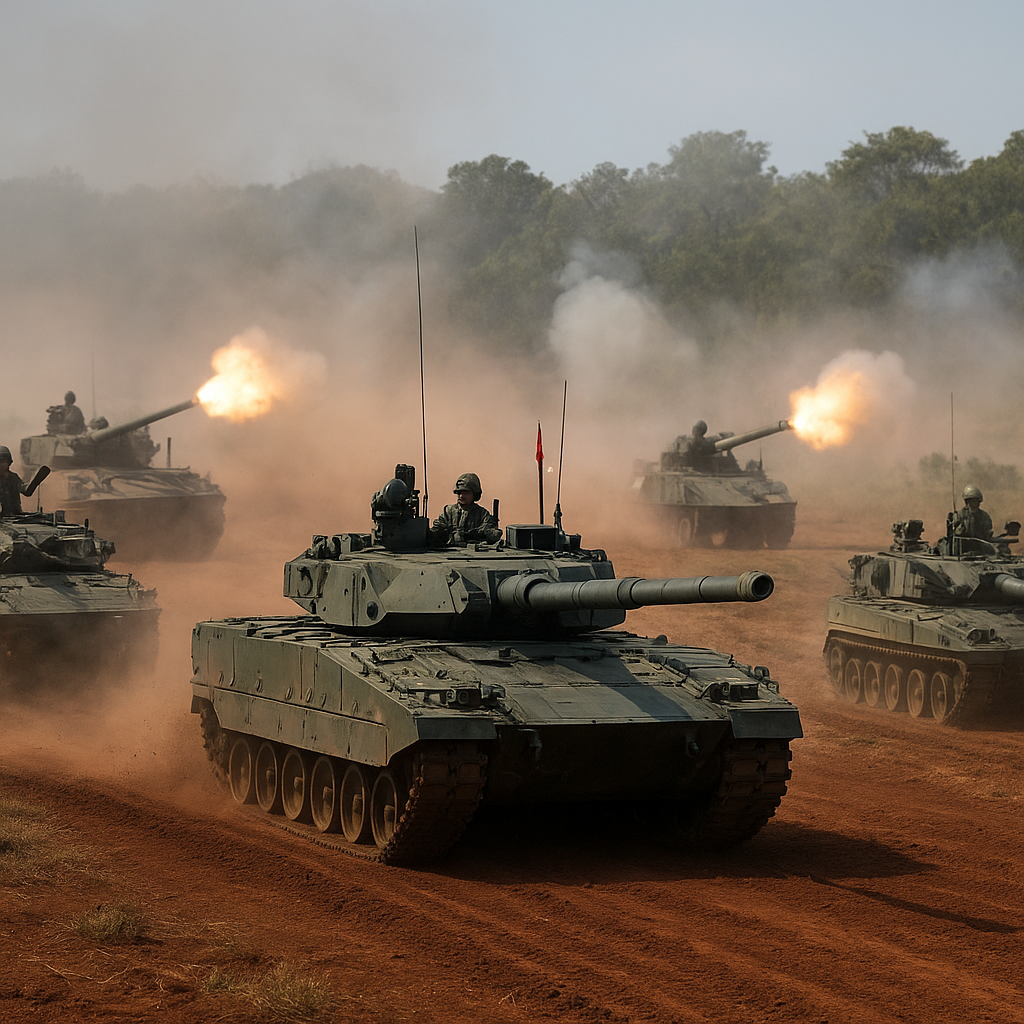 Latihan Combined Arms Operation Brigade Kavaleri: Integrasi Tank, Infantry Fighting Vehicle, dan Artillery dalam Manuver Offensif