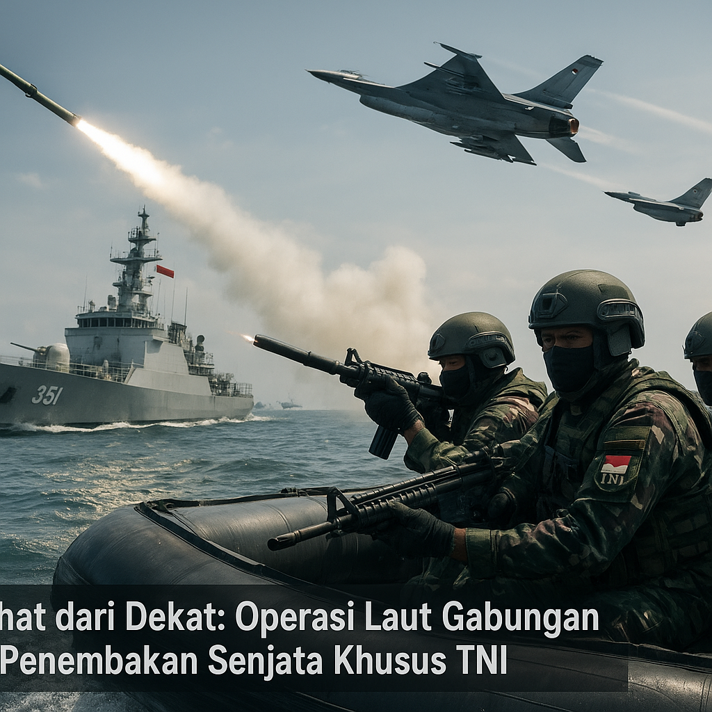 Lihat dari Dekat Operasi Laut Gabungan dan Penembakan Senjata Khusus TNI