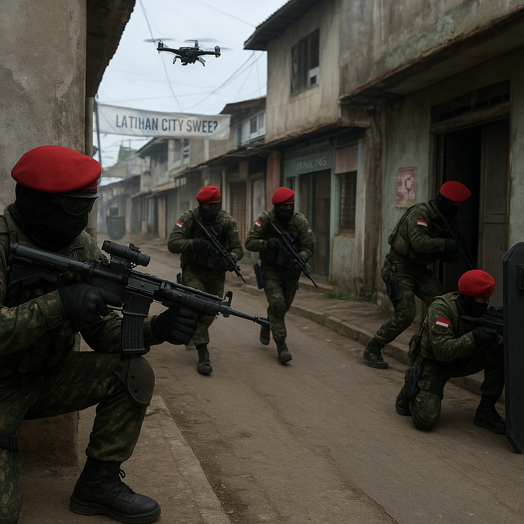 Bedah Taktik Urban Combat oleh Kopassus dalam Latihan 'City Sweep'