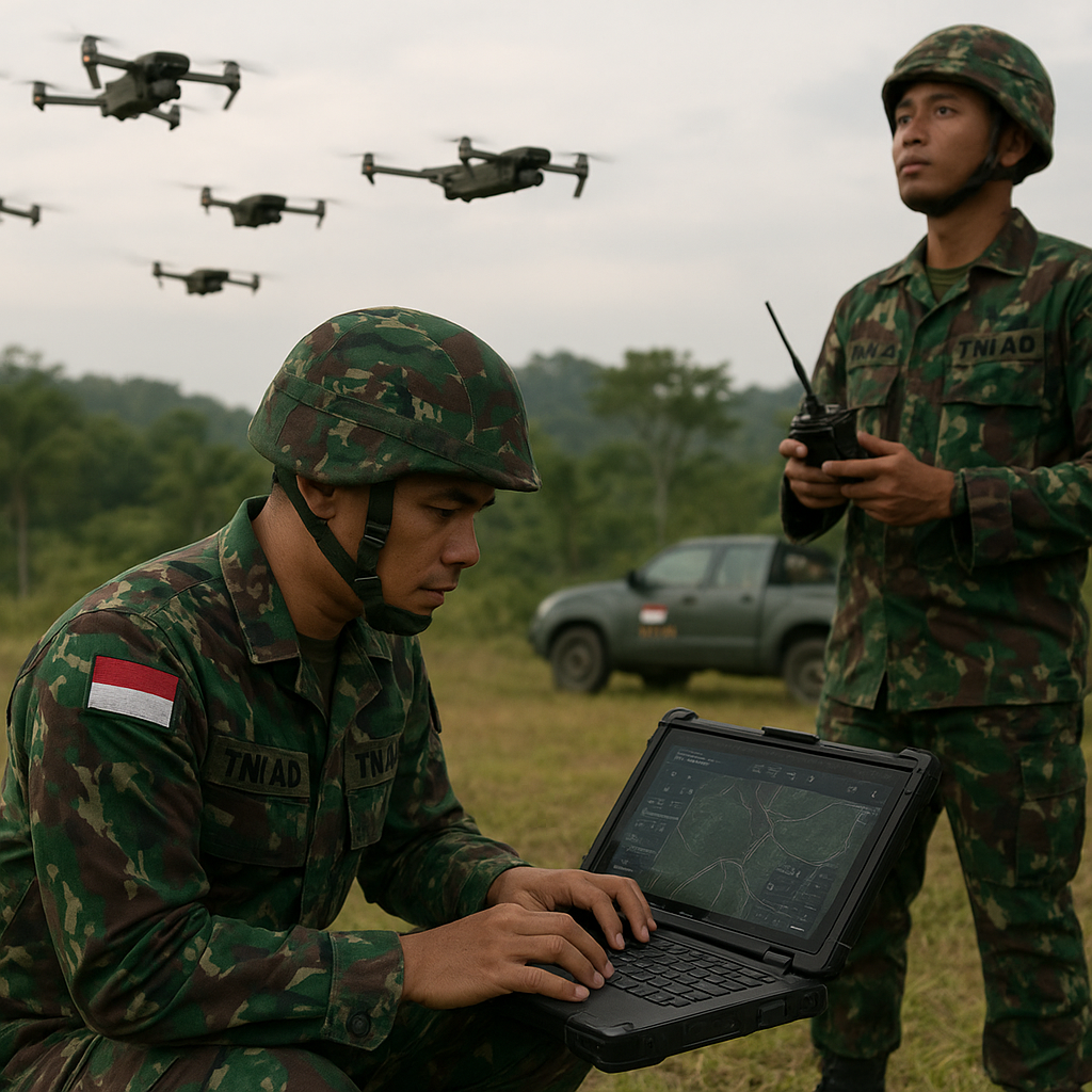 Penggunaan Drone Swarm dalam Latihan Reconnaissance oleh Pasukan TNI AD