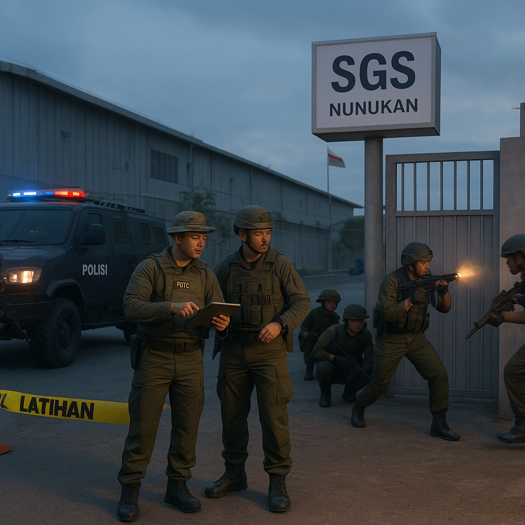 Latihan Penanggulangan Teror di Fasilitas Vital SGS 2026 Nunukan