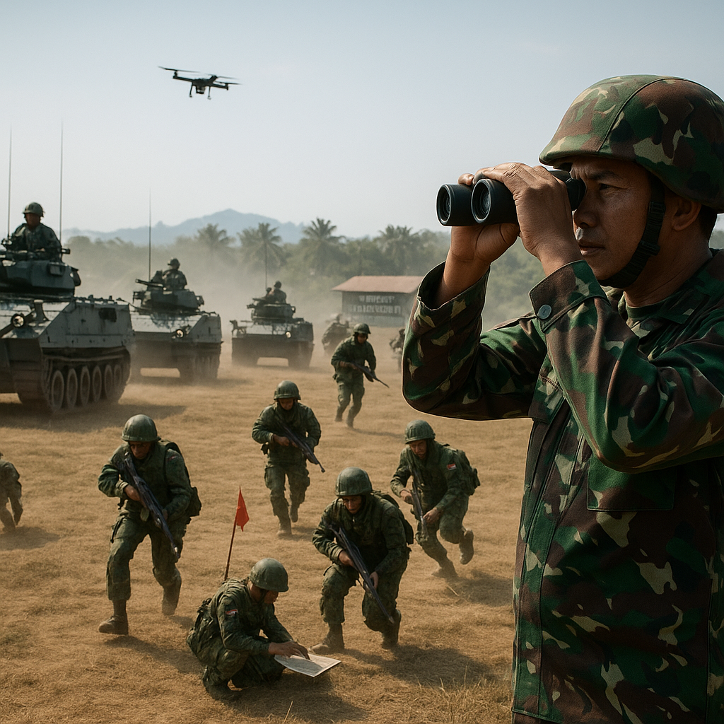 TNI AD Gelar Latihan Taktik Manuver Batalyon Mekanis di Baturaja