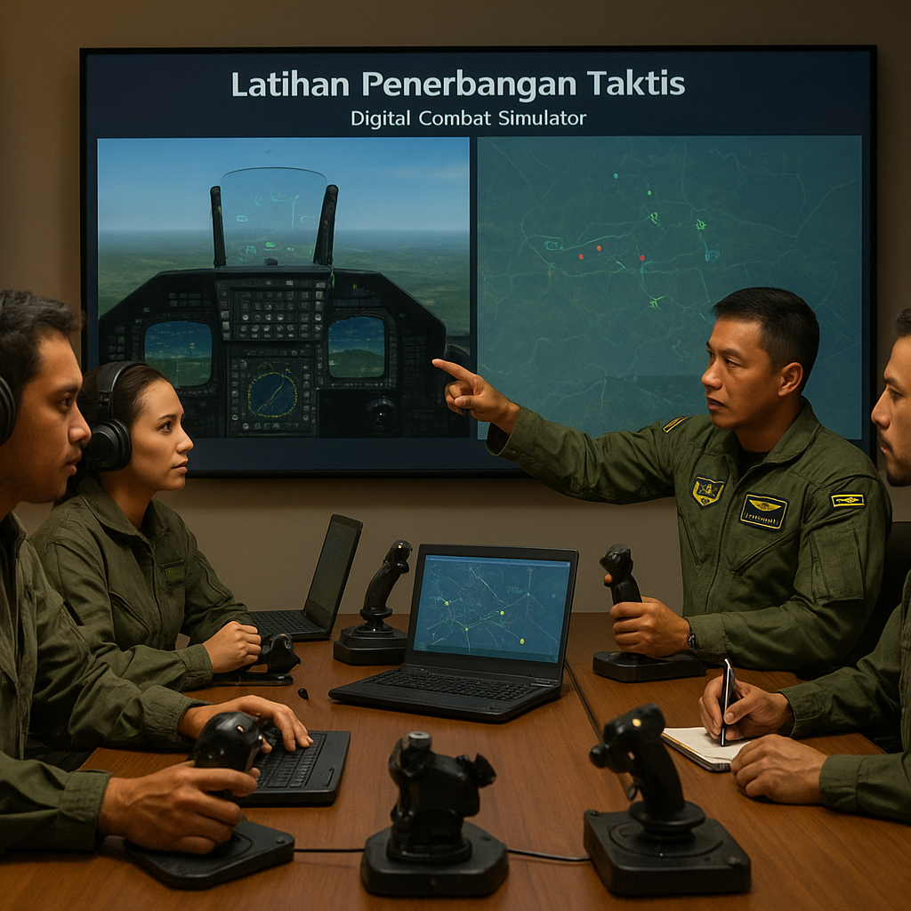 Komunitas Militer Simulator Bersama TNI AU Latih Penerbangan Taktis