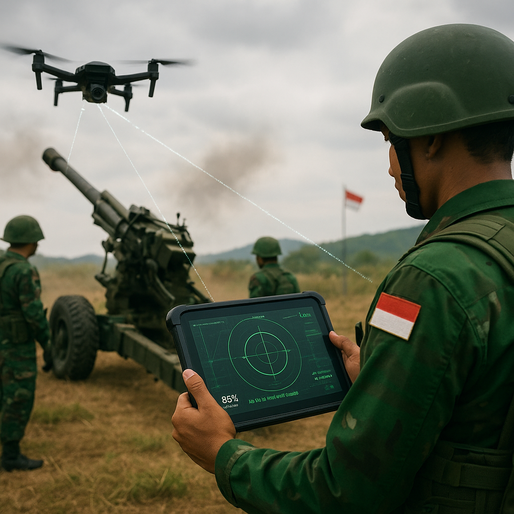 Peralatan Baru: Sistem Meriam Howitzer 155 mm Dapatkan Integrasi Drone Pengintai untuk Presisi Serangan