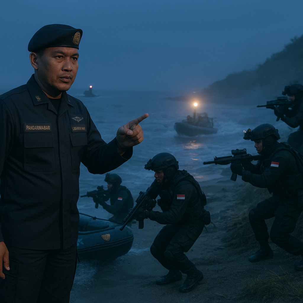 Pangarmabar Pimpin Tim Kopaska dalam Simulasi Penyergapan Musuh