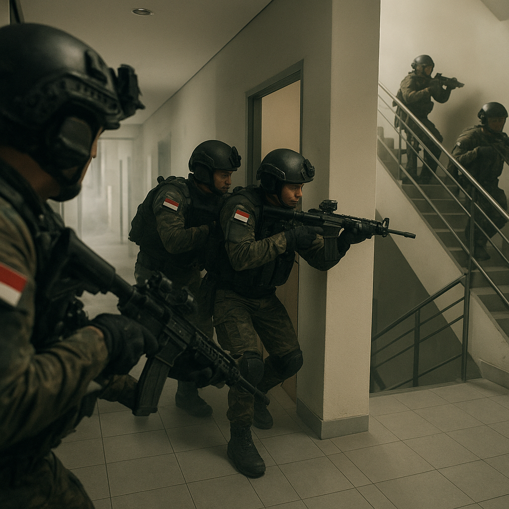 Bedah Taktik: Formasi Tempur Tim 12 Orang dalam Pertempuran Jarak Dekat (CQB) di Gedung